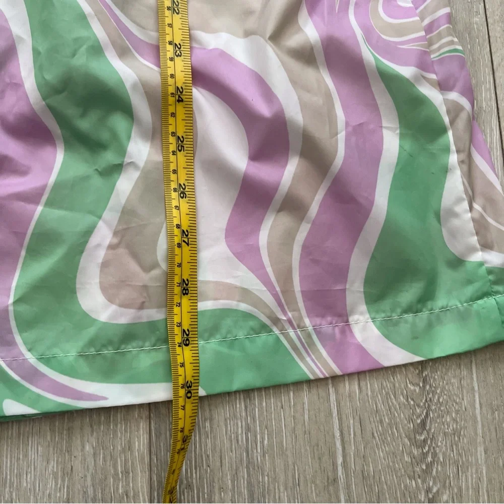 ASOS Design Printed Rain Jacket Pink and Green size 6 - Picture 8 of 9